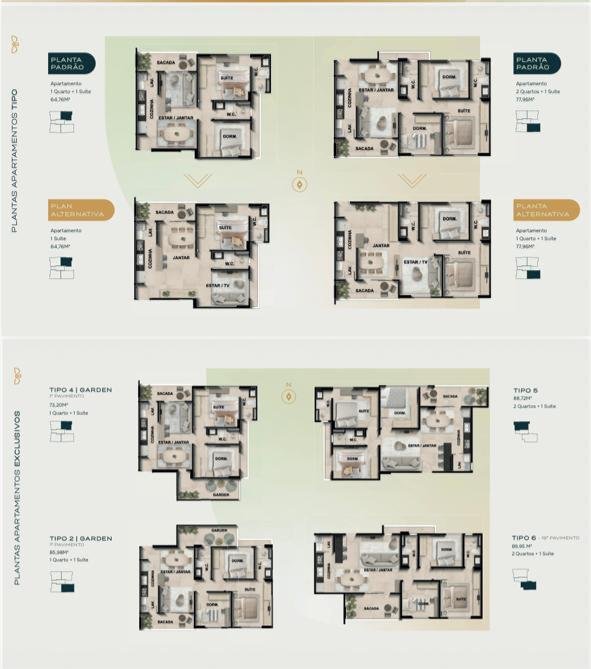 APARTAMENTO NA PLANTA PALMAS TO